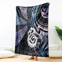New Zealand Aotearoa Blanket Maori Hei Manaia Purple Paua Shell