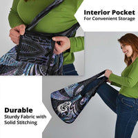 New Zealand Aotearoa Grocery Bag Maori Hei Manaia Purple Paua Shell