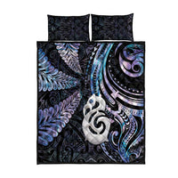 New Zealand Aotearoa Quilt Bed Set Maori Hei Manaia Purple Paua Shell
