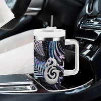 New Zealand Aotearoa Tumbler With Handle Maori Hei Manaia Purple Paua Shell DT04 - Polynesian Pride