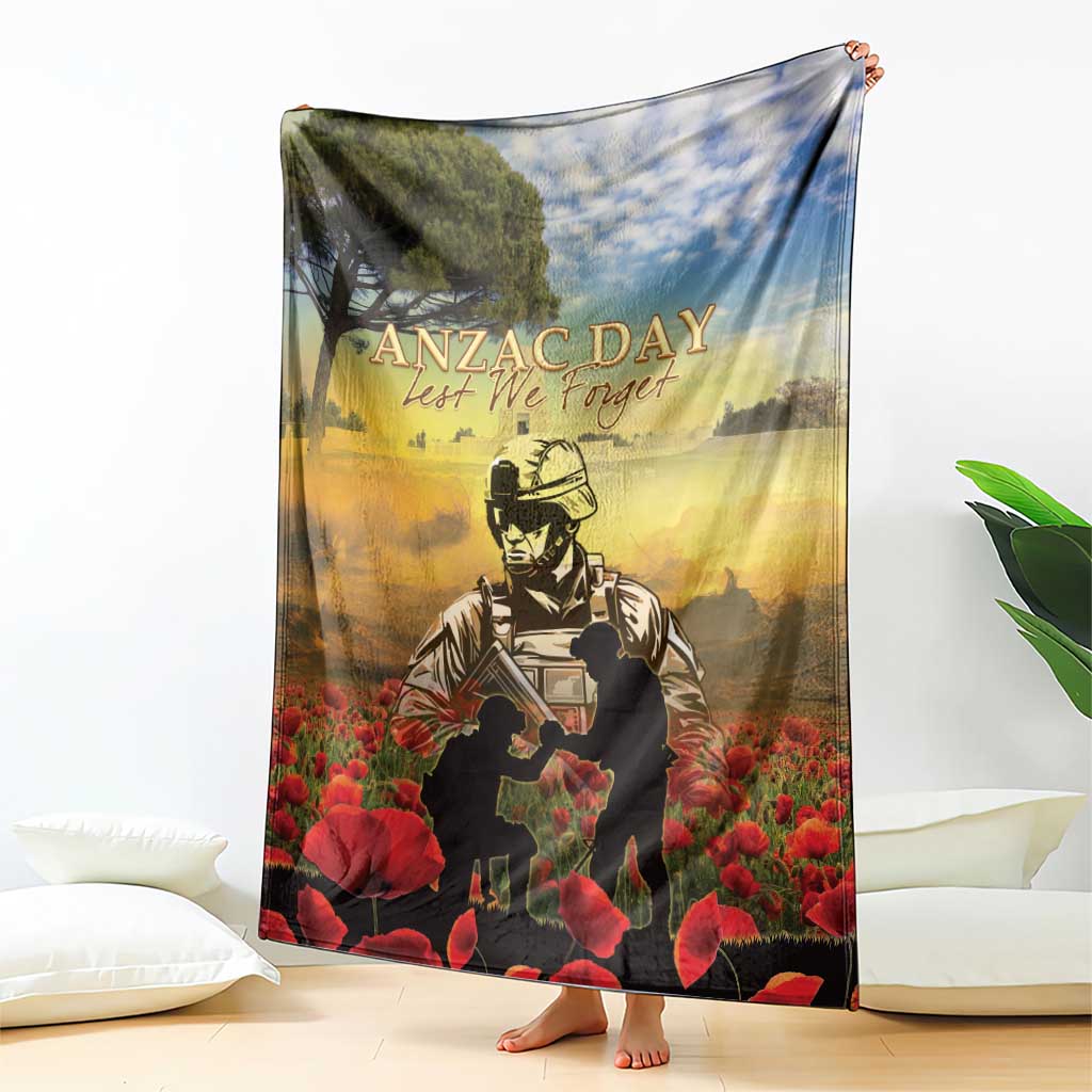 New Zealand ANZAC Day Blanket The Ode Remembrance And Poppy