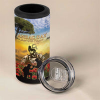 New Zealand ANZAC Day 4 in 1 Can Cooler Tumbler The Ode Remembrance And Poppy DT04 - Polynesian Pride