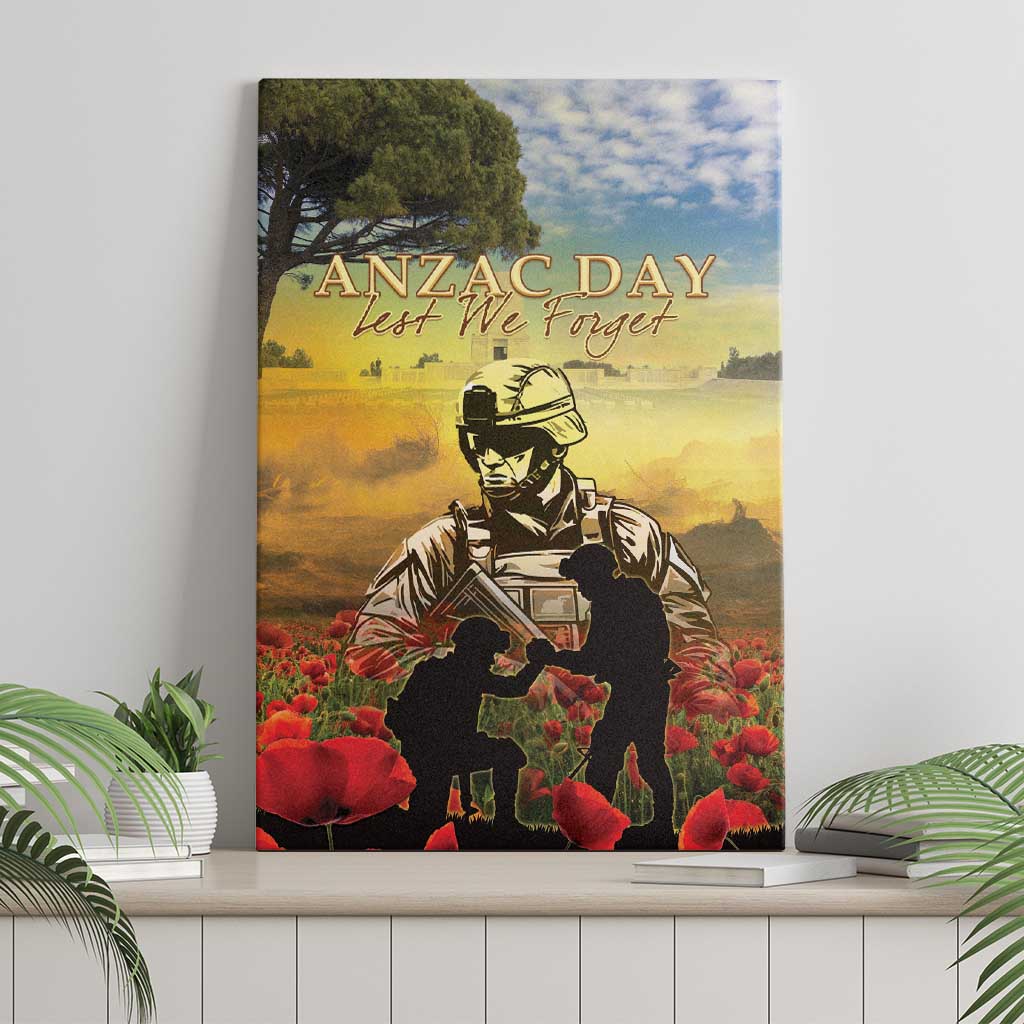 New Zealand ANZAC Day Canvas Wall Art The Ode Remembrance And Poppy