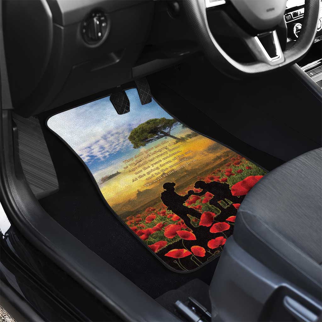 New Zealand ANZAC Day Car Mats The Ode Remembrance And Poppy