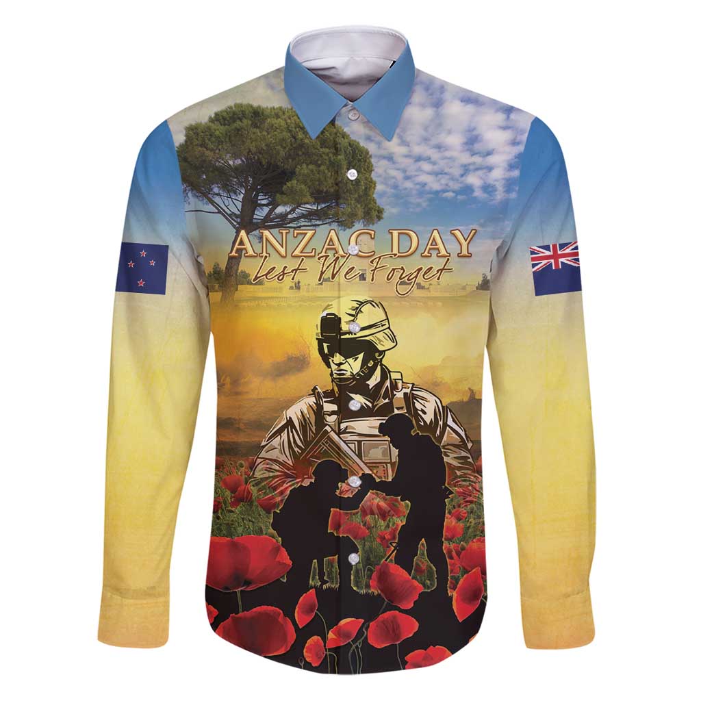 New Zealand ANZAC Day Family Matching Puletasi and Hawaiian Shirt The Ode Remembrance And Poppy