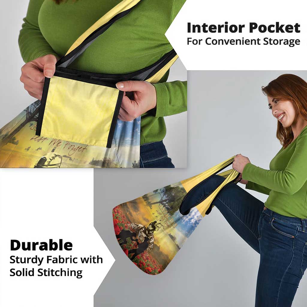 New Zealand ANZAC Day Grocery Bag The Ode Remembrance And Poppy