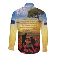 New Zealand ANZAC Day Long Sleeve Button Shirt The Ode Remembrance And Poppy