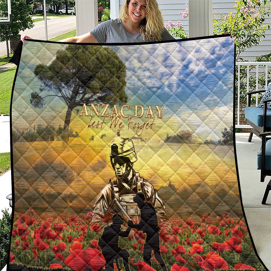 New Zealand ANZAC Day Quilt The Ode Remembrance And Poppy
