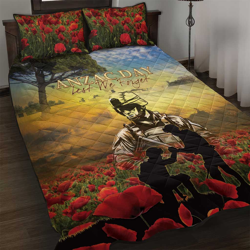 New Zealand ANZAC Day Quilt Bed Set The Ode Remembrance And Poppy