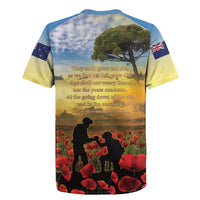 New Zealand ANZAC Day Rugby Jersey The Ode Remembrance And Poppy DT04 - Polynesian Pride