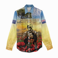 New Zealand ANZAC Day Women Casual Shirt The Ode Remembrance And Poppy DT04 - Polynesian Pride