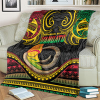 Vanuatu Language Week Blanket Boar Tusk Warrior Tribal Floral Pattern