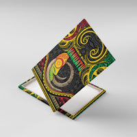 Vanuatu Language Week Canvas Wall Art Boar Tusk Warrior Tribal Floral Pattern