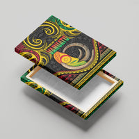 Vanuatu Language Week Canvas Wall Art Boar Tusk Warrior Tribal Floral Pattern