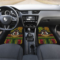 Vanuatu Language Week Car Mats Boar Tusk Warrior Tribal Floral Pattern