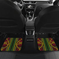 Vanuatu Language Week Car Mats Boar Tusk Warrior Tribal Floral Pattern