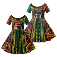 Vanuatu Language Week Family Matching Tank Maxi Dress and Hawaiian Shirt Boar Tusk Warrior Tribal Floral Pattern