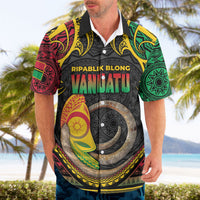 Vanuatu Language Week Hawaiian Shirt Boar Tusk Warrior Tribal Floral Pattern