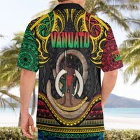 Vanuatu Language Week Hawaiian Shirt Boar Tusk Warrior Tribal Floral Pattern
