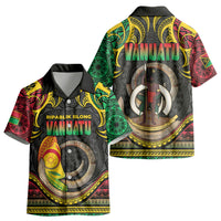 Vanuatu Language Week Kid Hawaiian Shirt Boar Tusk Warrior Tribal Floral Pattern
