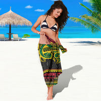 Vanuatu Language Week Sarong Boar Tusk Warrior Tribal Floral Pattern