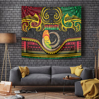 Vanuatu Language Week Tapestry Boar Tusk Warrior Tribal Floral Pattern