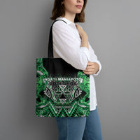 Aotearoa Ngati Maniapoto Tote Bag Maori Tribal Green Paua Shell Pattern DT05 - Polynesian Pride