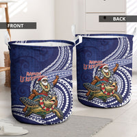 Samoa Christmas Laundry Basket Santa Riding Sea Turtle DT05 - Polynesian Pride