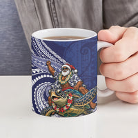 Samoa Christmas Ceramic Mug Santa Riding Sea Turtle DT05 - Polynesian Pride