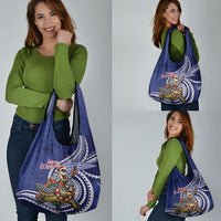Samoa Christmas Grocery Bag Santa Riding Sea Turtle DT05 - Polynesian Pride