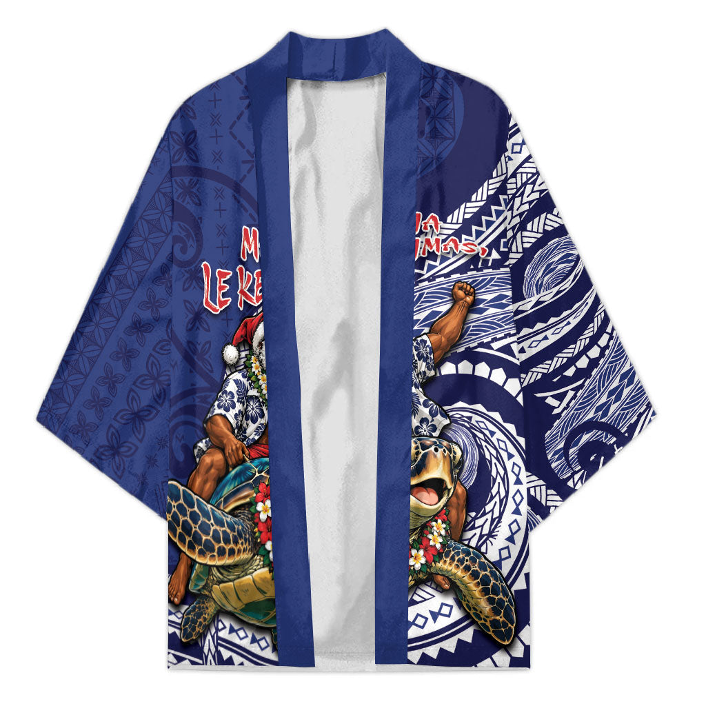Samoa Christmas Kimono Santa Riding Sea Turtle