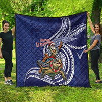 Samoa Christmas Quilt Santa Riding Sea Turtle DT05 - Polynesian Pride