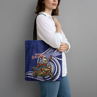 Samoa Christmas Tote Bag Santa Riding Sea Turtle DT05 - Polynesian Pride