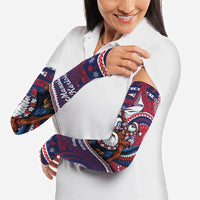 American Samoa Christmas Arm Sleeves Santa Riding Bald Eagle DT05 - Polynesian Pride
