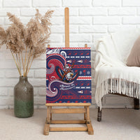 American Samoa Christmas Canvas Wall Art Santa Riding Bald Eagle DT05 - Polynesian Pride