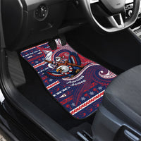 American Samoa Christmas Car Mats Santa Riding Bald Eagle DT05 - Polynesian Pride