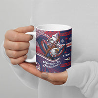 American Samoa Christmas Ceramic Mug Santa Riding Bald Eagle DT05 - Polynesian Pride
