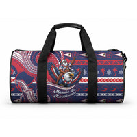 American Samoa Christmas Duffle Bag Santa Riding Bald Eagle DT05 One size Navy - Polynesian Pride