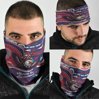 American Samoa Christmas Neck Gaiter Santa Riding Bald Eagle DT05 - Polynesian Pride