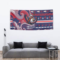 American Samoa Christmas Tapestry Santa Riding Bald Eagle DT05 - Polynesian Pride
