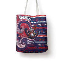 American Samoa Christmas Tote Bag Santa Riding Bald Eagle DT05 - Polynesian Pride