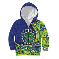 Cook Islands Language Week Kid Hoodie Flying Fish 15 Stars Tribal Patterns