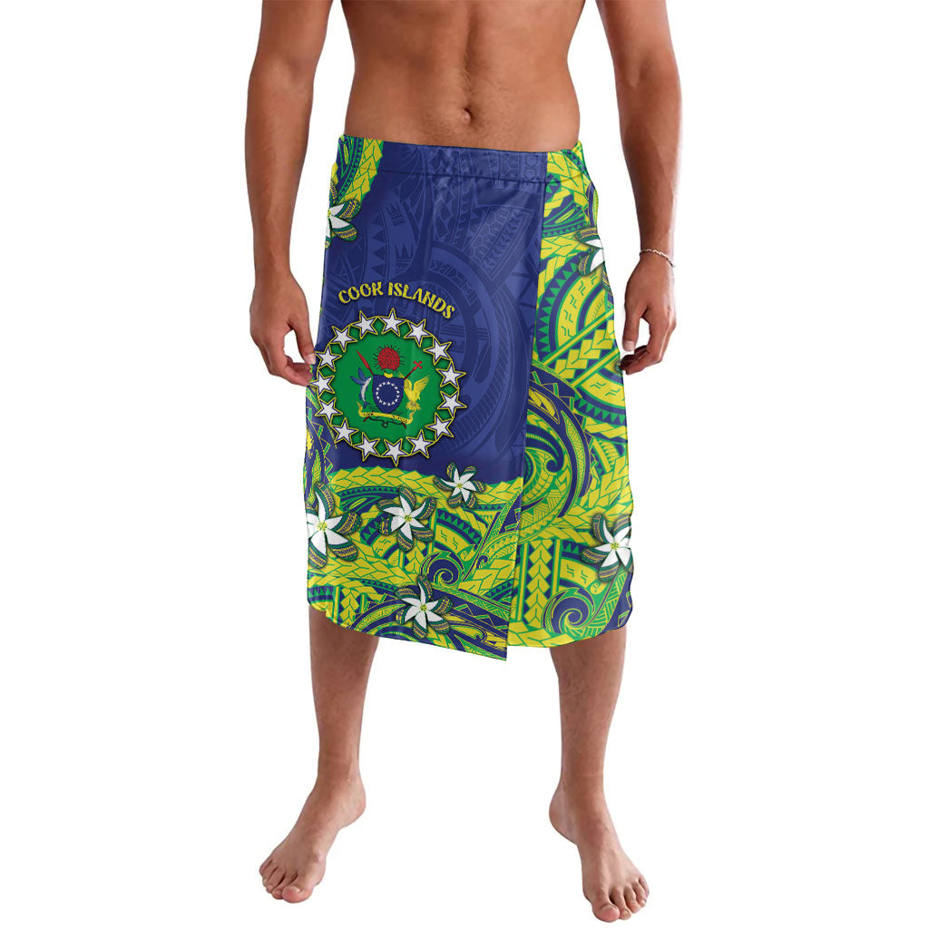 Cook Islands Language Week Lavalava Flying Fish 15 Stars Tribal Patterns DT05 Green - Polynesian Pride