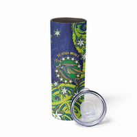 Cook Islands Language Week Skinny Tumbler Flying Fish 15 Stars Tribal Patterns