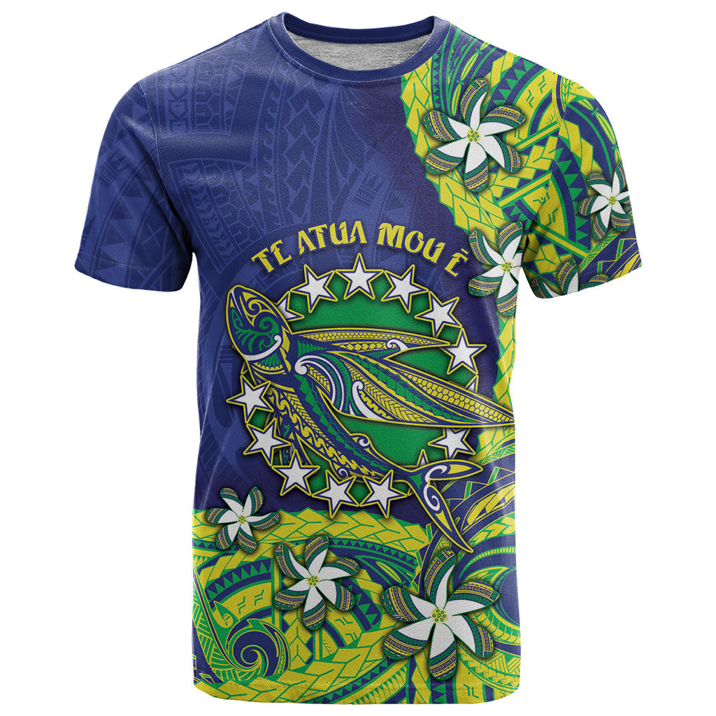 Cook Islands Language Week T Shirt Flying Fish 15 Stars Tribal Patterns