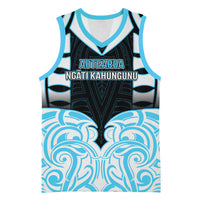 Custom Aotearoa Ngati Kahungunu Basketball Jersey New Zealand Traditional Maori Pattern