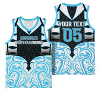 Custom Aotearoa Ngati Kahungunu Basketball Jersey New Zealand Traditional Maori Pattern