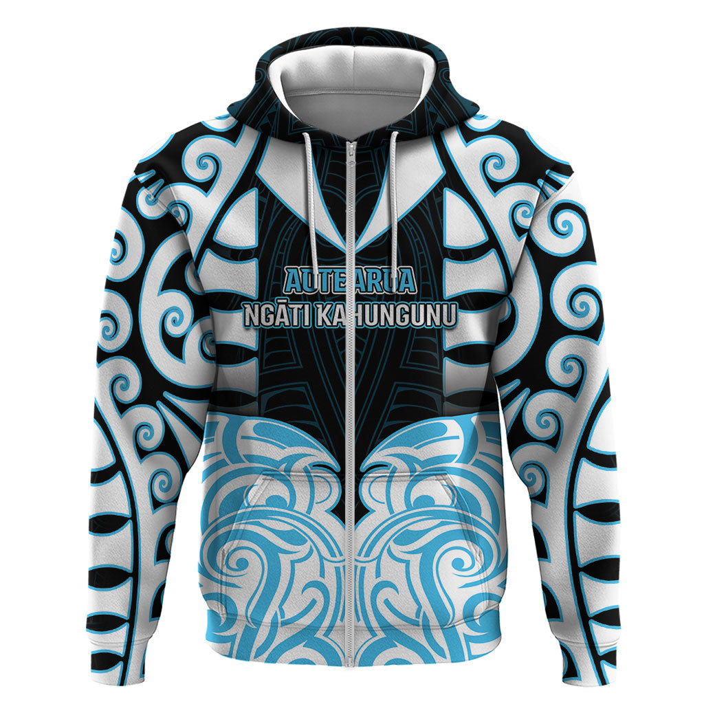 Custom Aotearoa Ngati Kahungunu Hoodie New Zealand Traditional Maori Pattern