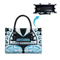 Aotearoa Ngati Kahungunu Leather Bag New Zealand Traditional Maori Pattern