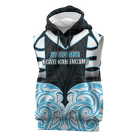 Custom Aotearoa Ngati Kahungunu Sleeveless Hoodie New Zealand Traditional Maori Pattern